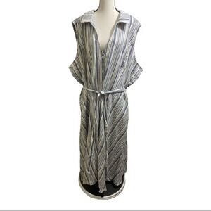 Women Within button down belted linen dress. 34W plus size new no tags